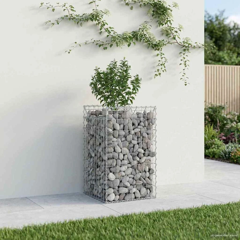 Gabioninė pakelta lova 50 x 50 x 80 cm Galvanizuotas plienas
