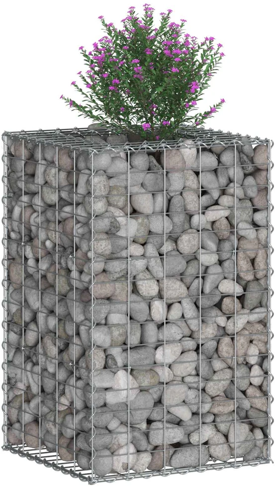 Gabioninė pakelta lova 50 x 50 x 80 cm Galvanizuotas plienas