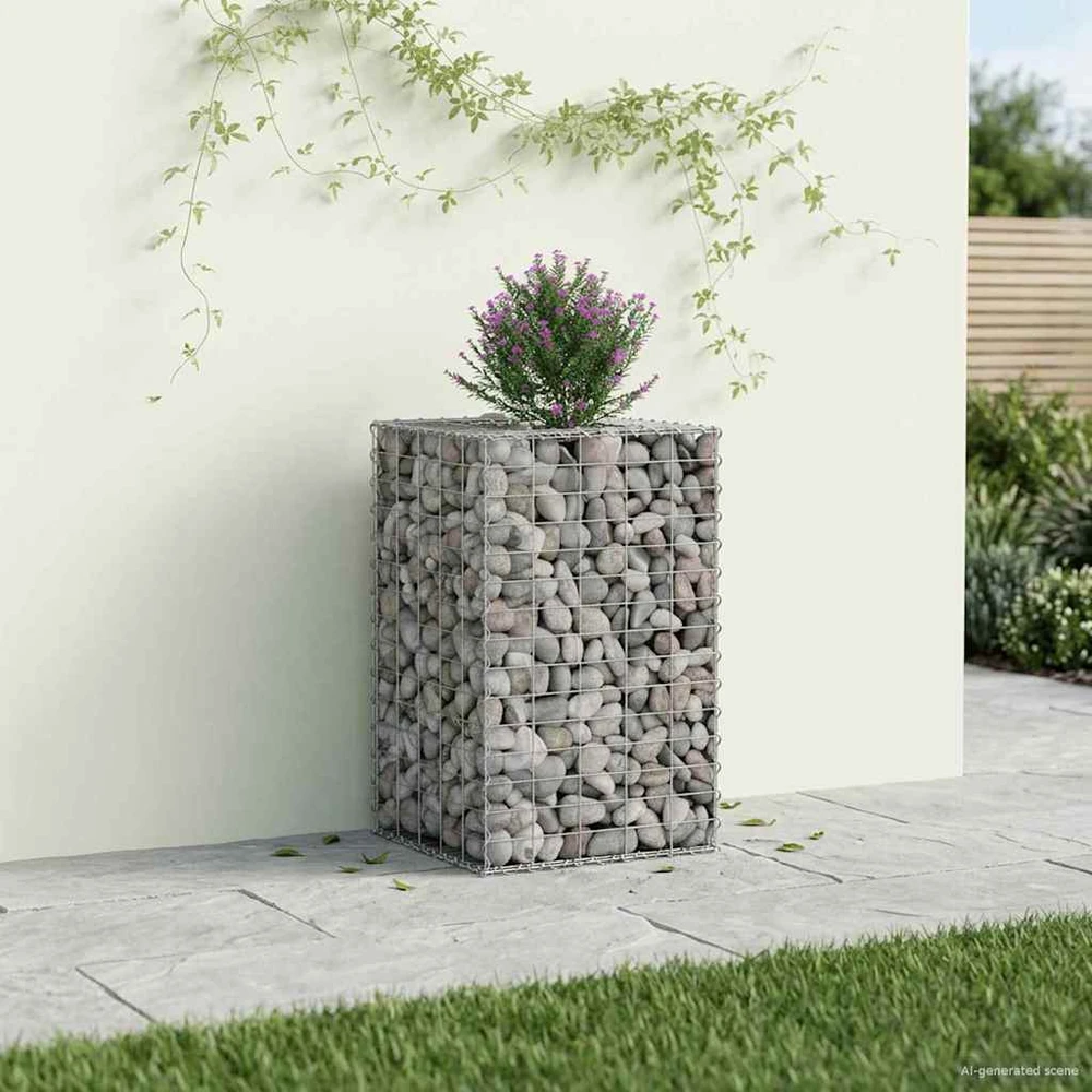 Gabioninė pakelta lova 50 x 50 x 80 cm Galvanizuotas plienas