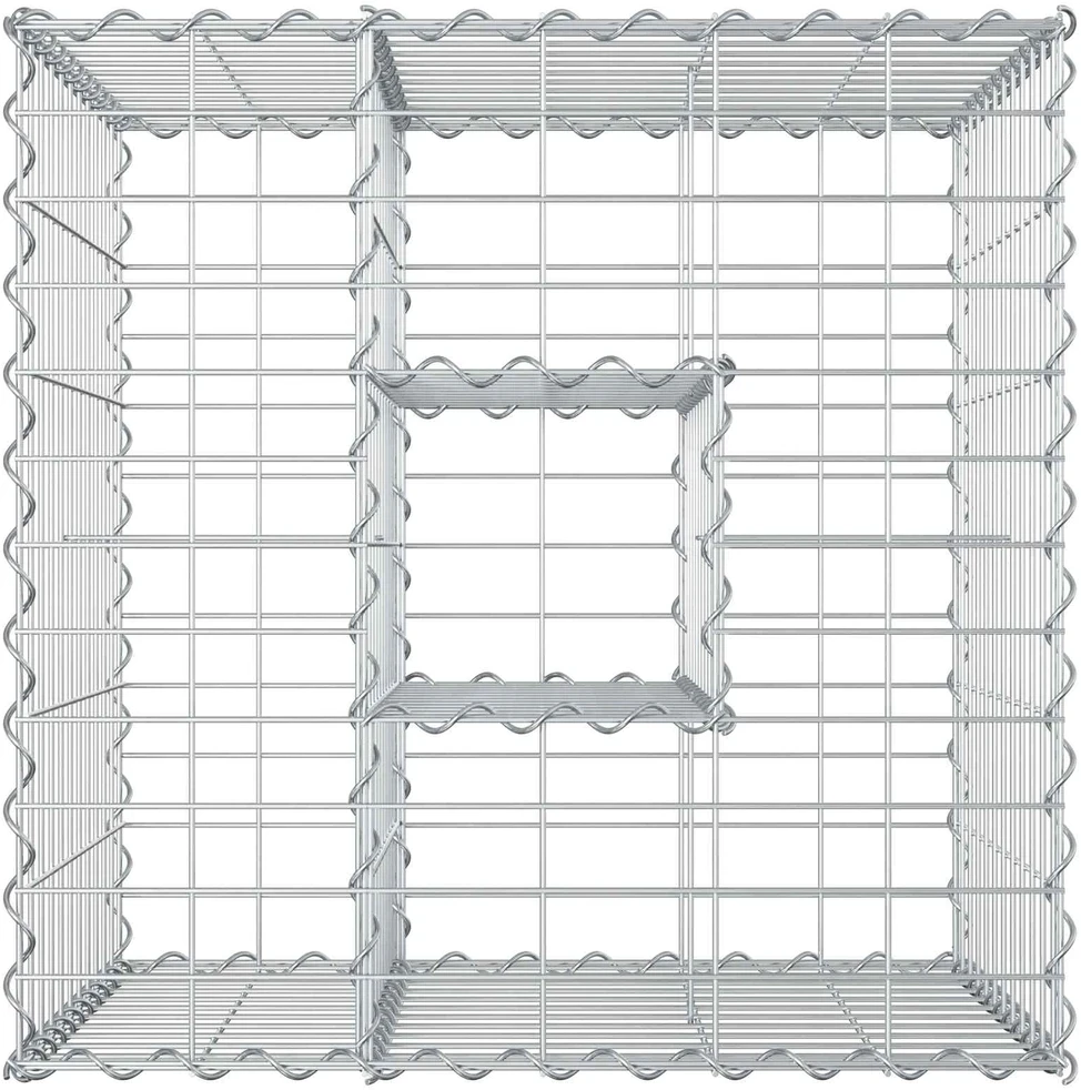 Gabioninė pakelta lova 60 x 60 x 55 cm Galvanizuotas plienas