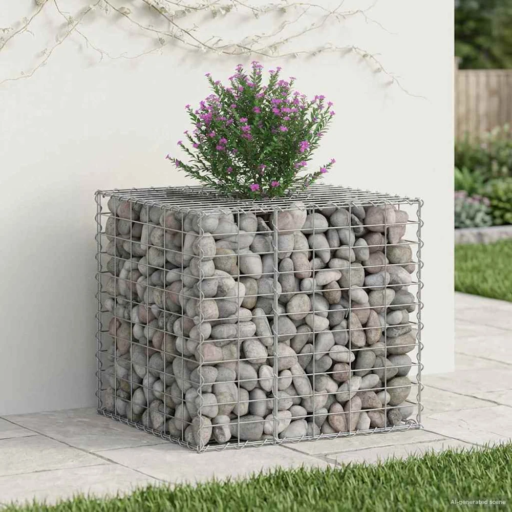 Gabioninė pakelta lova 60 x 60 x 55 cm Galvanizuotas plienas
