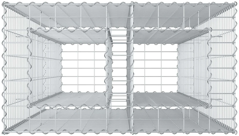 Gabioninė pakelta lova 90 x 50 x 150 cm Galvanizuotas plienas