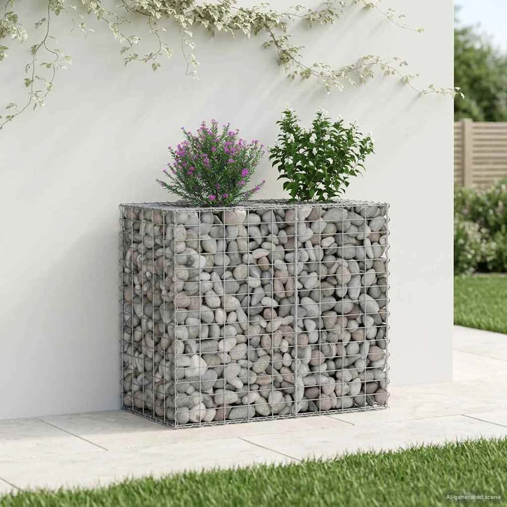 Gabioninė pakelta lova 90 x 50 x 80 cm Galvanizuotas plienas