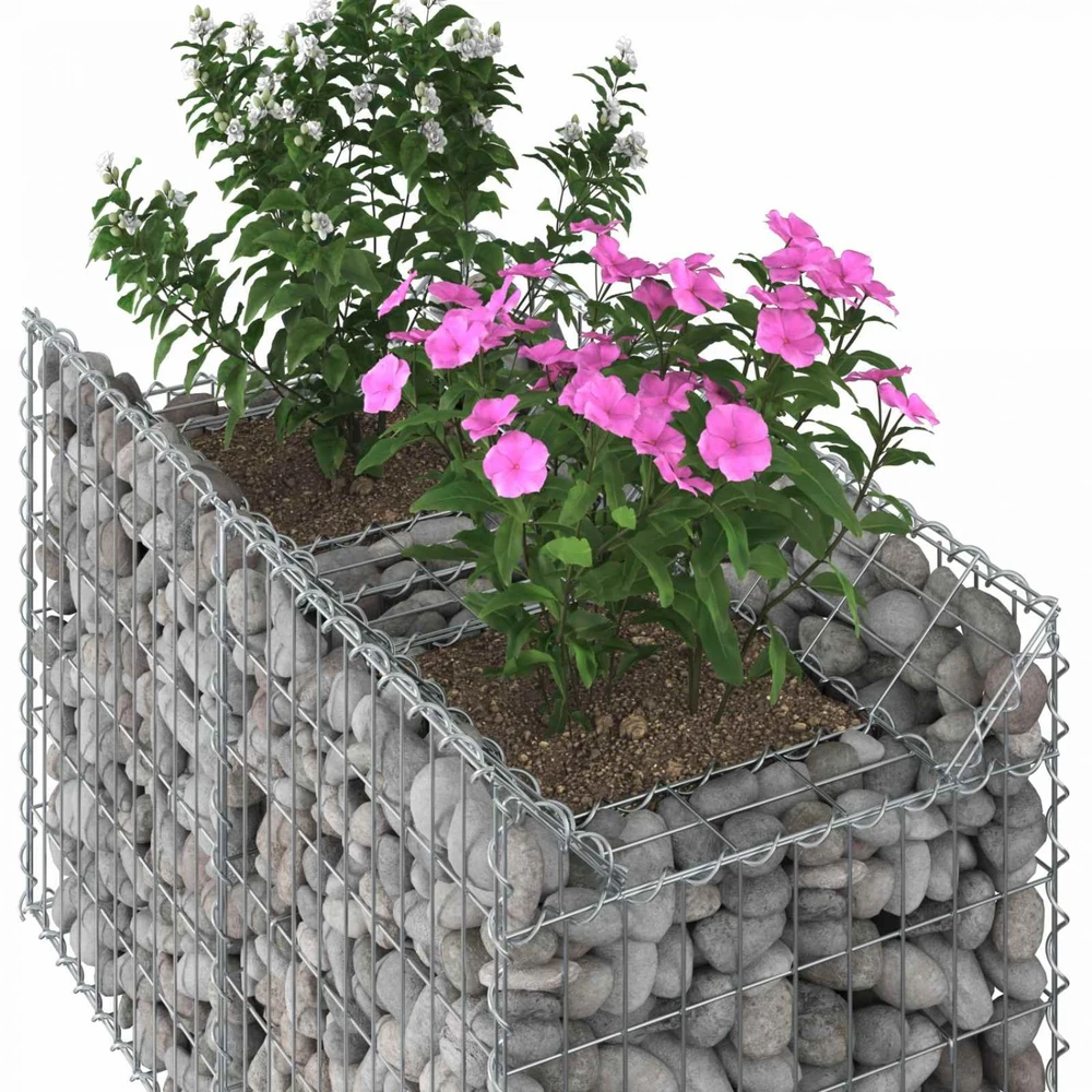 Gabioninė pakelta lova 100 x 50 x 60 cm Galvanizuotas plienas
