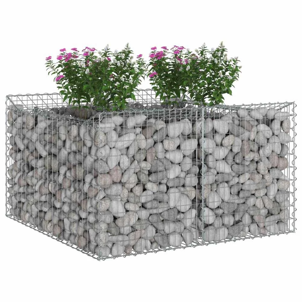 Gabioninė pakelta lova 100 x 100 x 60 cm Galvanizuotas plienas