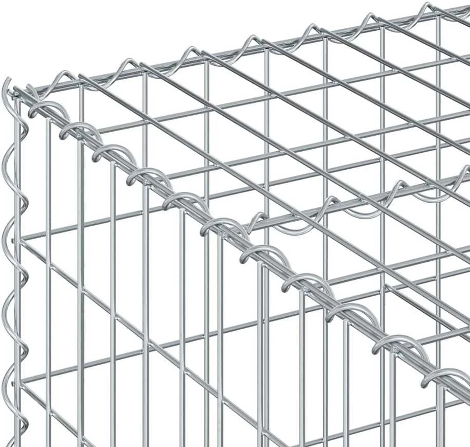 Gabioninė pakelta lova 100 x 100 x 40 cm Cinkuota plienas