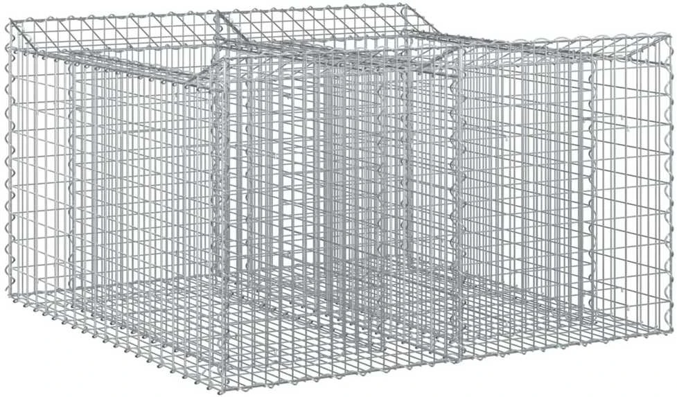 Gabioninė pakelta lova 100 x 100 x 60 cm Galvanizuotas plienas