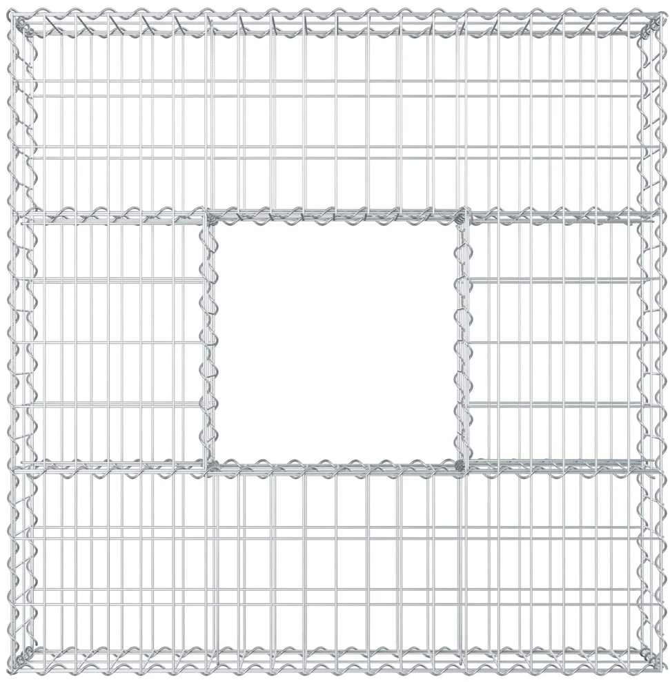 Gabioninė pakelta lova 100 x 100 x 20 cm Cinkuota plienas