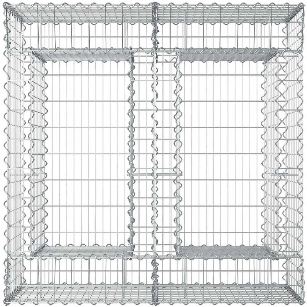 Gabioninė pakelta lova 100 x 100 x 60 cm Galvanizuotas plienas