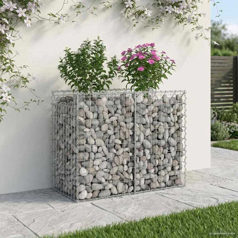 Gabioninė pakelta lova 100 x 50 x 80 cm Galvanizuotas plienas