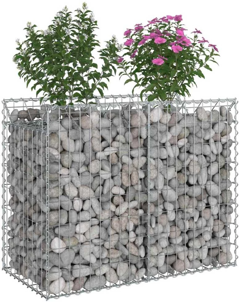 Gabioninė pakelta lova 100 x 50 x 80 cm Galvanizuotas plienas