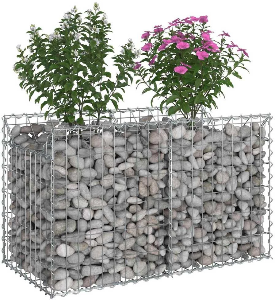 Gabioninė pakelta lova 100 x 50 x 60 cm Galvanizuotas plienas