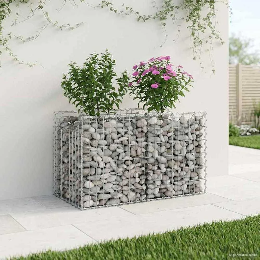 Gabioninė pakelta lova 100 x 50 x 60 cm Galvanizuotas plienas