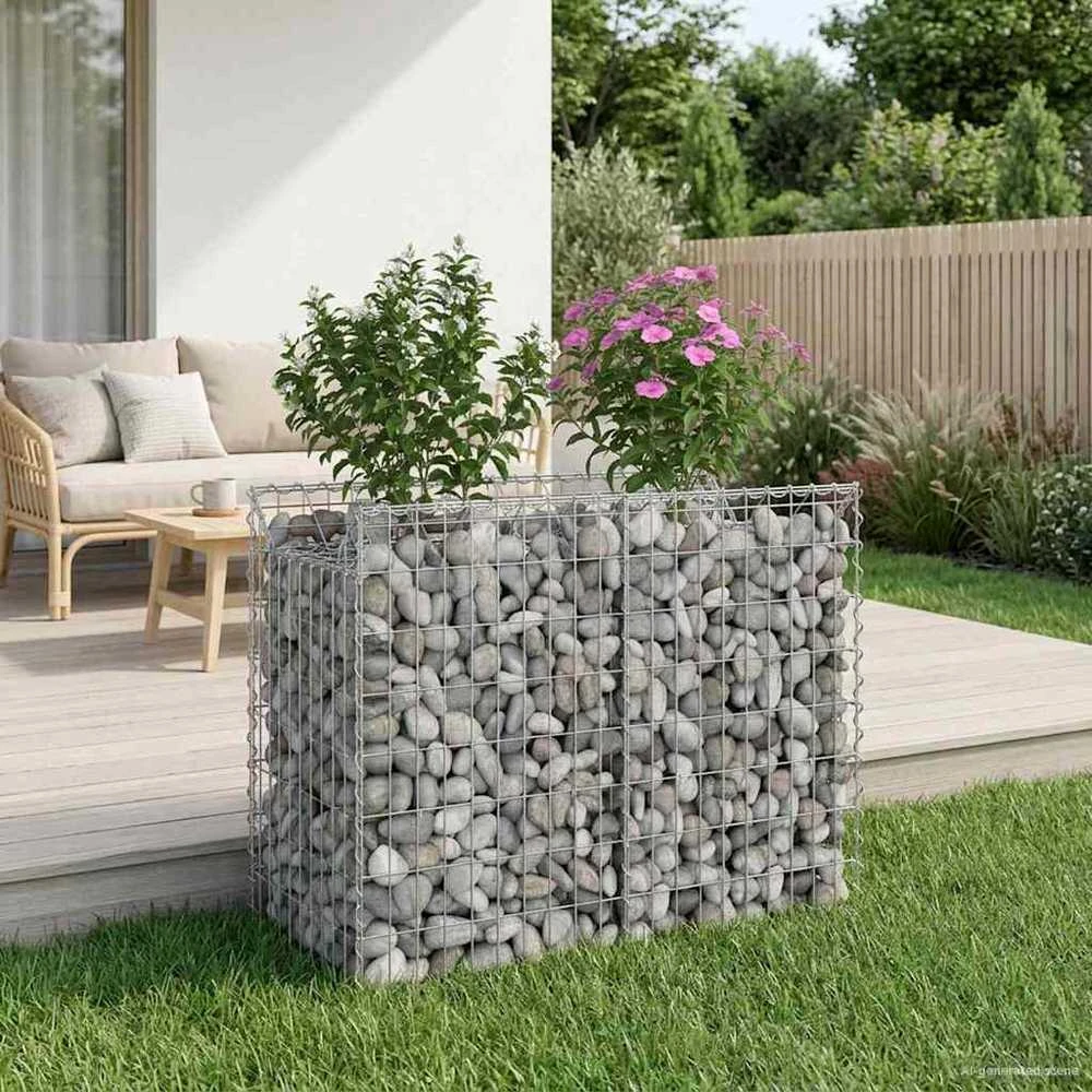 Gabioninė pakelta lova 100 x 50 x 80 cm Galvanizuotas plienas
