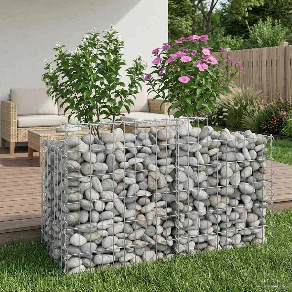 Gabioninė pakelta lova 100 x 50 x 60 cm Galvanizuotas plienas