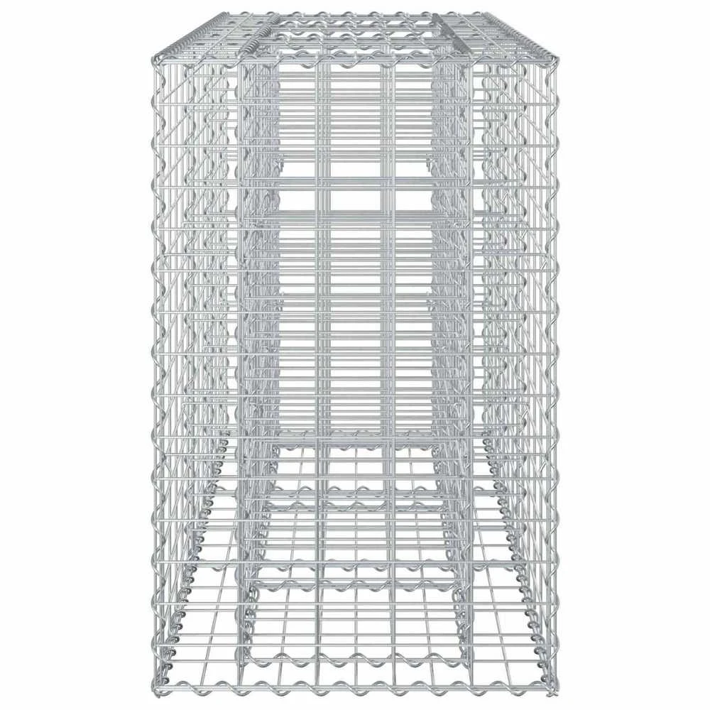 Gabioninė pakelta lova 130 x 50 x 80 cm Galvanizuotas plienas