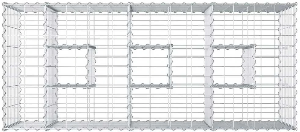 Gabioninė pakelta lova 140 x 60 x 55 cm Galvanizuotas plienas