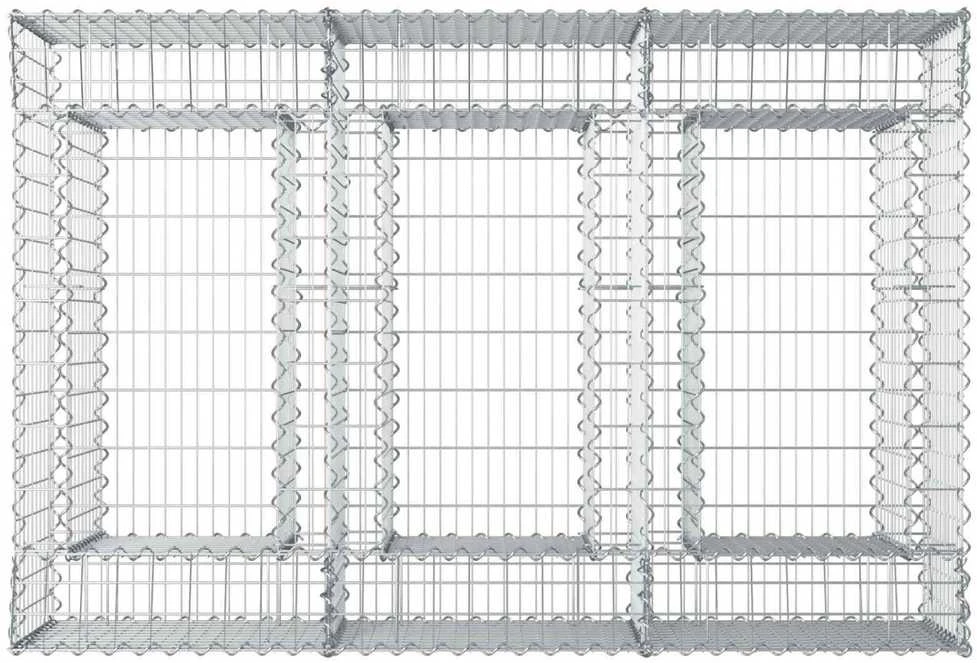 Gabioninė pakelta lova 150 x 100 x 60 cm Galvanizuotas plienas