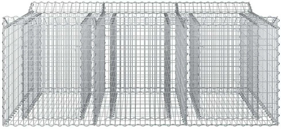 Gabioninė pakelta lova 150 x 100 x 60 cm Galvanizuotas plienas