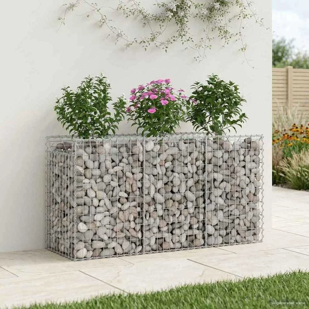 Gabioninė pakelta lova 150 x 50 x 80 cm Galvanizuotas plienas