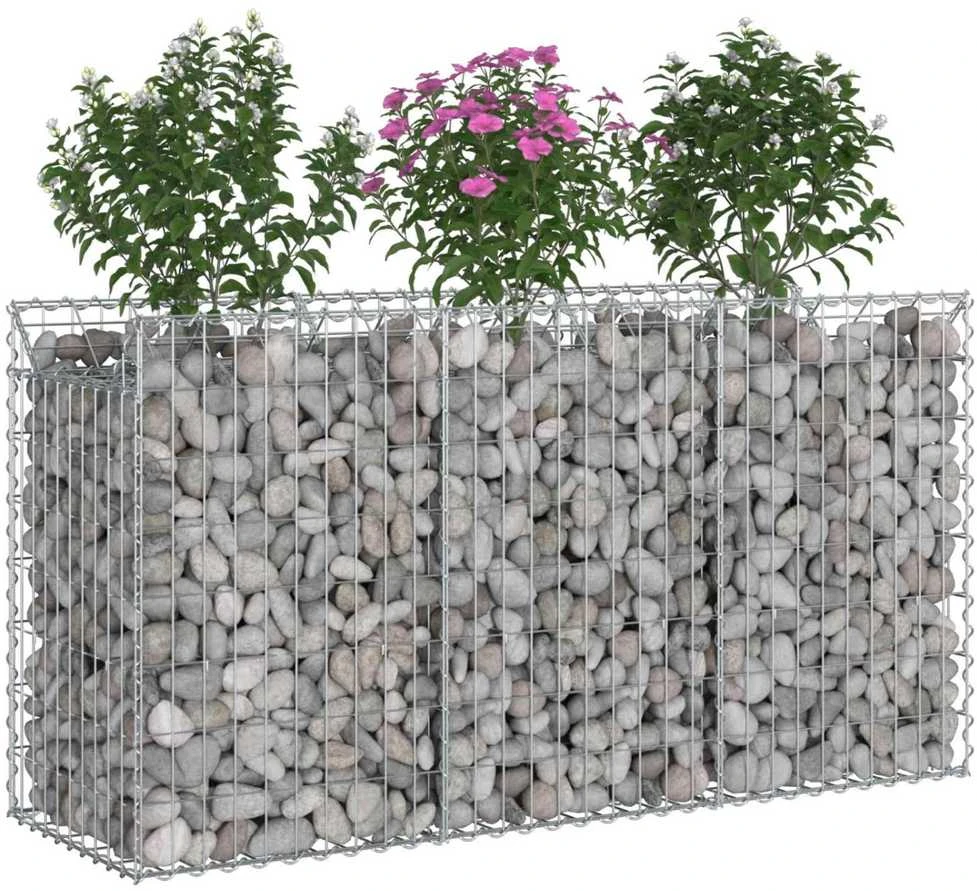 Gabioninė pakelta lova 150 x 50 x 80 cm Galvanizuotas plienas