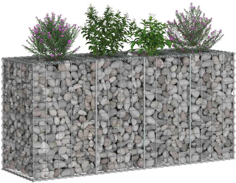 Gabioninė pakelta lova 170 x 50 x 80 cm Galvanizuotas plienas