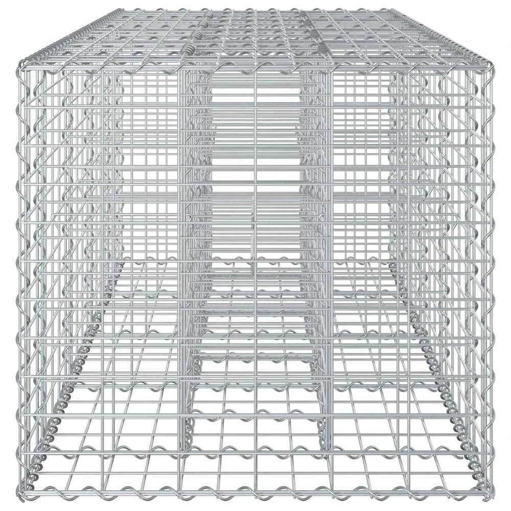 Gabioninė pakelta lova 180 x 60 x 55 cm Galvanizuotas plienas