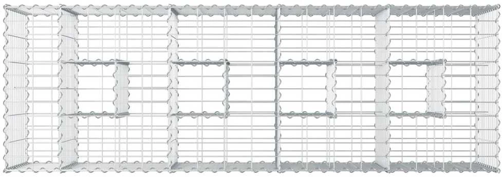 Gabioninė pakelta lova 180 x 60 x 55 cm Galvanizuotas plienas