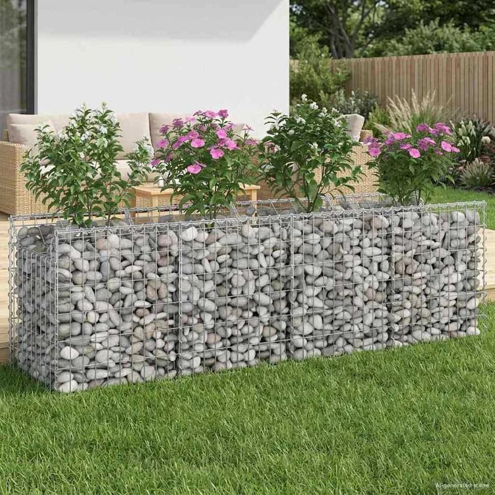 Gabioninė pakelta lova 200 x 50 x 60 cm Galvanizuotas plienas