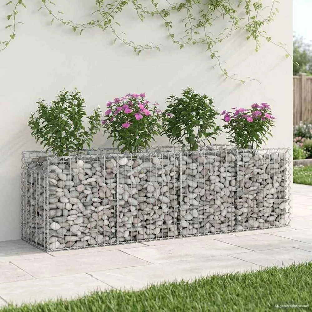 Gabioninė pakelta lova 200 x 50 x 60 cm Galvanizuotas plienas