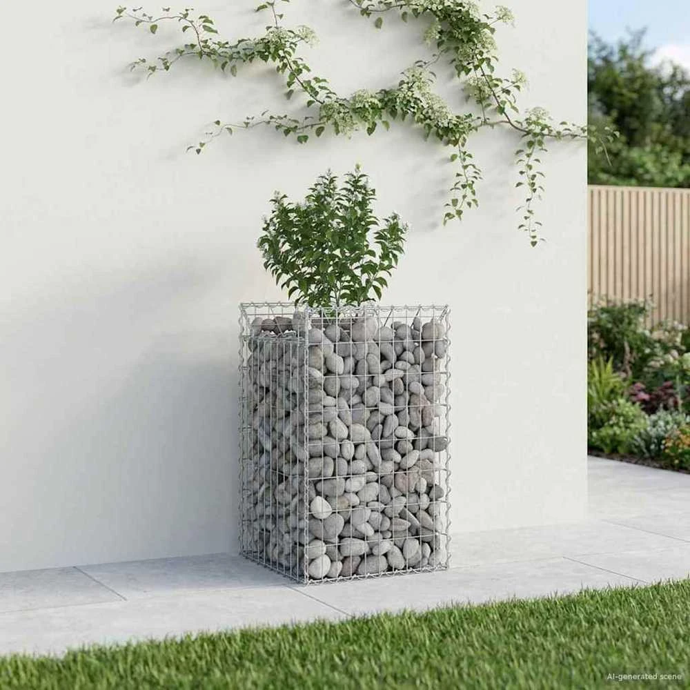 Gabioninė pakelta lova 50 x 50 x 80 cm Galvanizuotas plienas