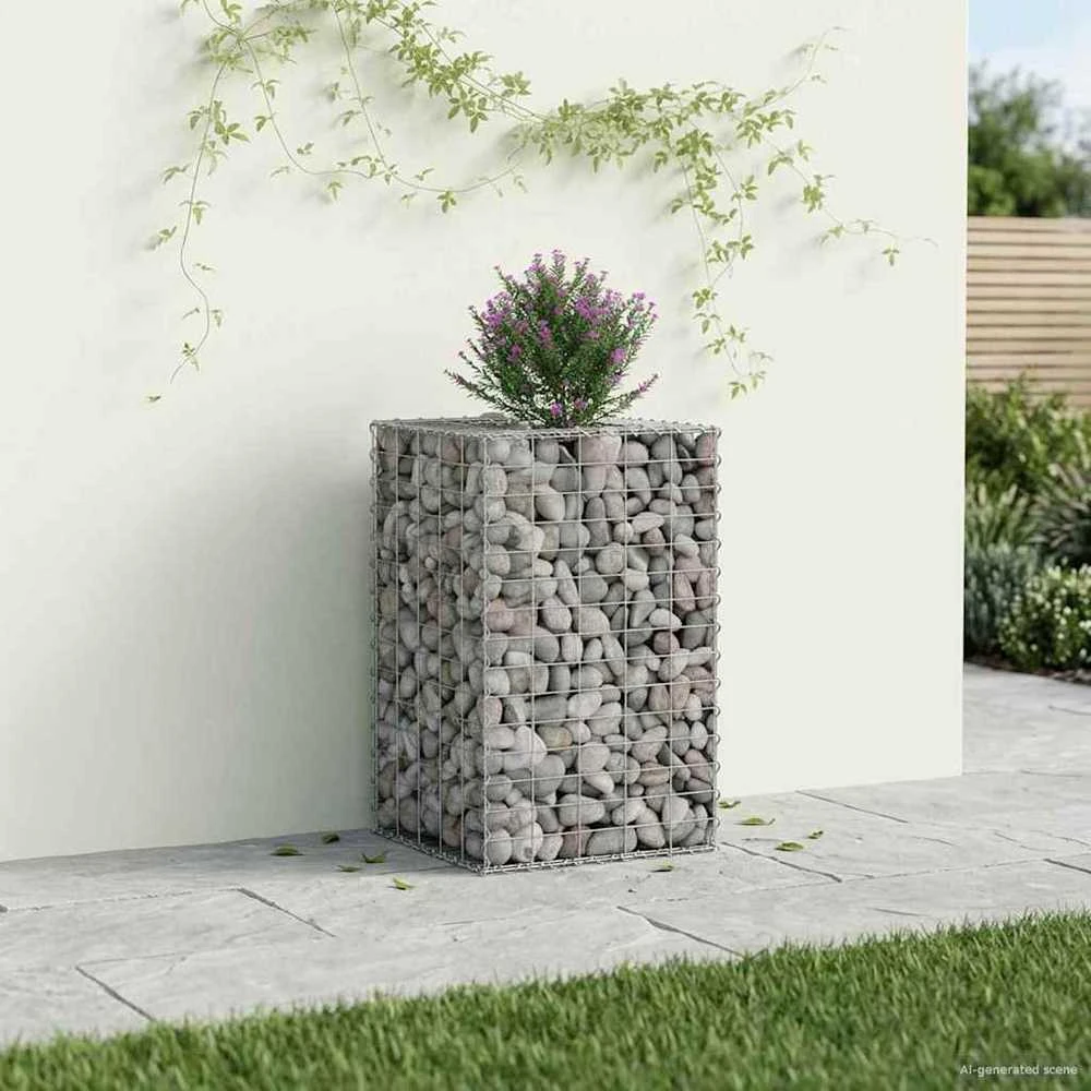 Gabioninė pakelta lova 50 x 50 x 80 cm Galvanizuotas plienas
