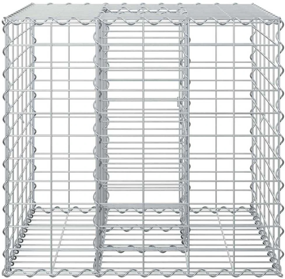 Gabioninė pakelta lova 60 x 60 x 55 cm Galvanizuotas plienas