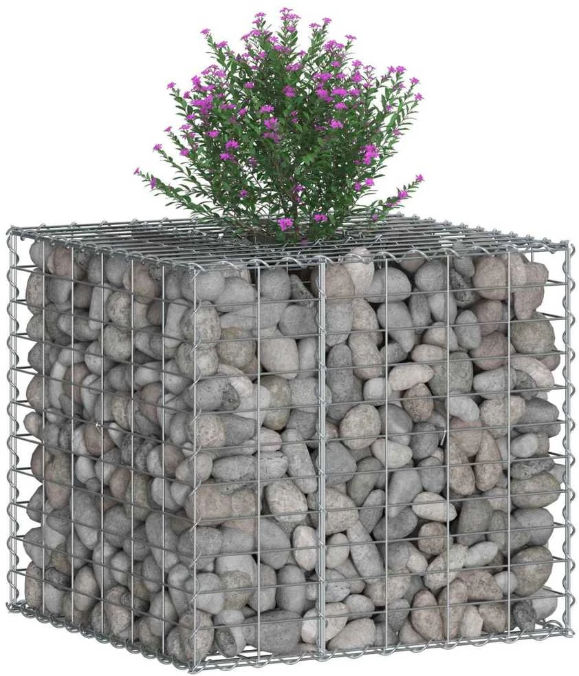 Gabioninė pakelta lova 60 x 60 x 55 cm Galvanizuotas plienas