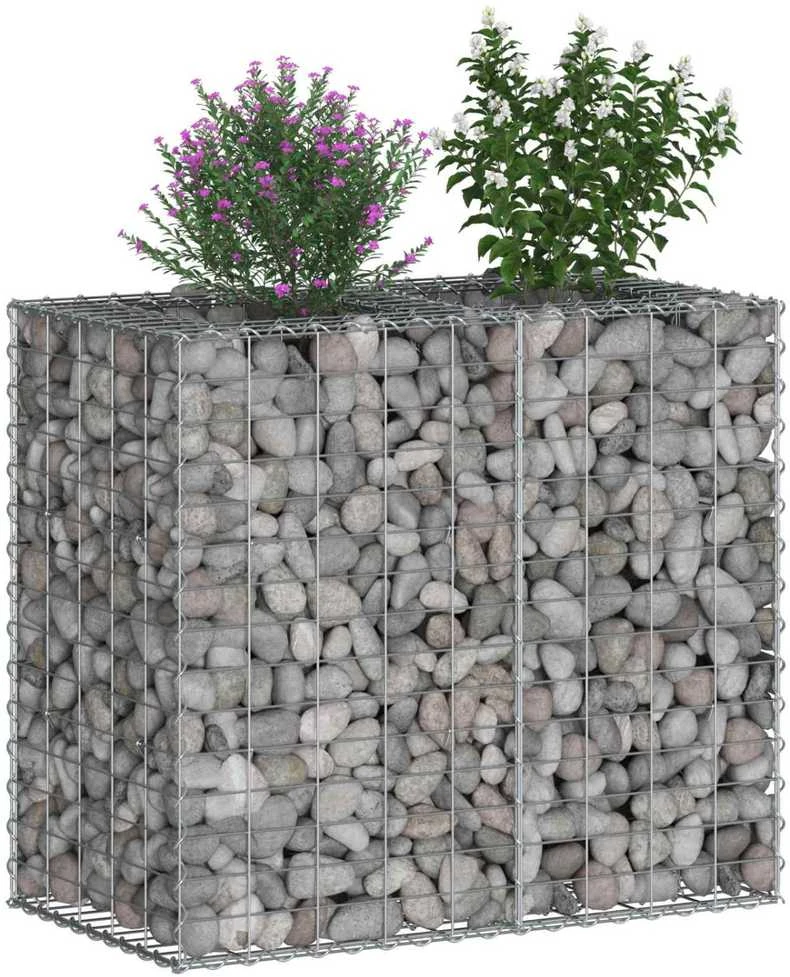 Gabioninė pakelta lova 90 x 50 x 80 cm Galvanizuotas plienas