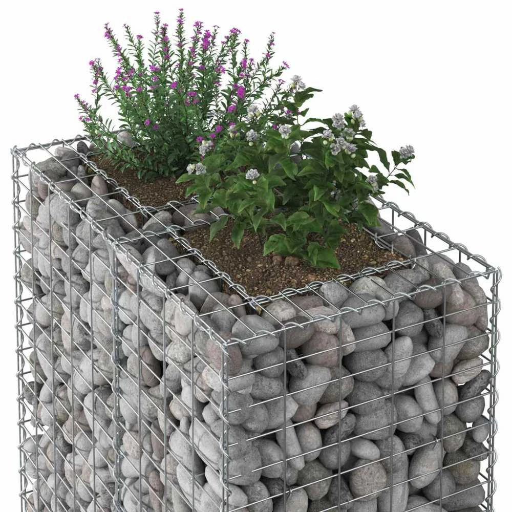 Gabioninė pakelta lova 90 x 50 x 150 cm Galvanizuotas plienas