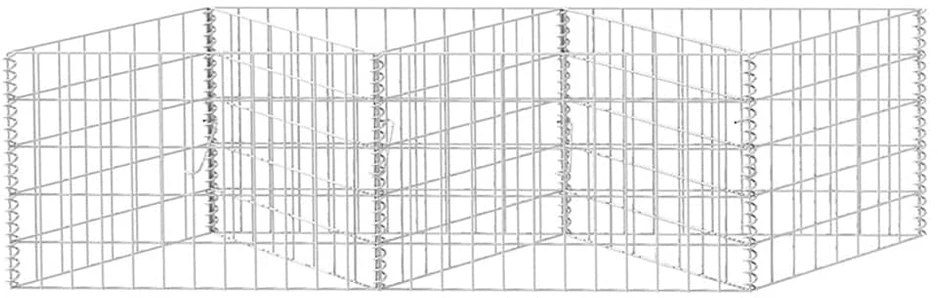 Gabiono krepšys, 120x30x50cm, cinkuotas plienas