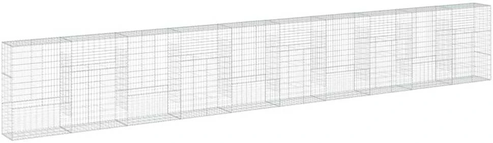 Gabiono krepšys su dangčiu, 1000x50x150cm, galvanizuota geležis