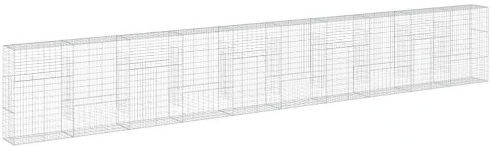 Gabiono krepšys su dangčiu, 1000x50x150cm, galvanizuota geležis