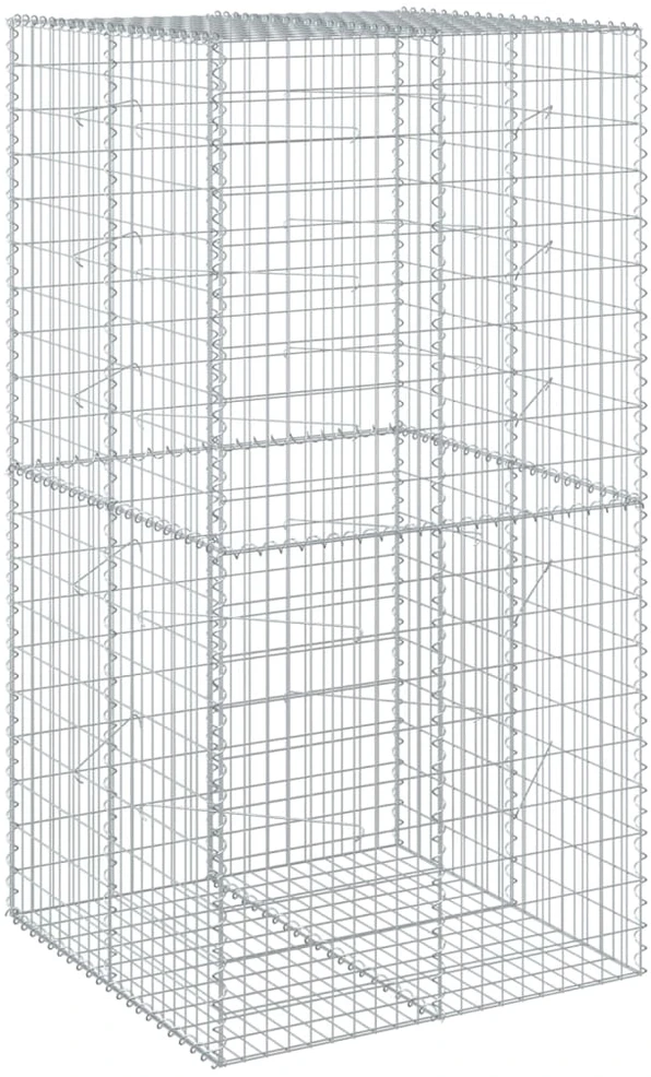 Gabiono krepšys su dangčiu, 100x100x200cm, galvanizuota geležis