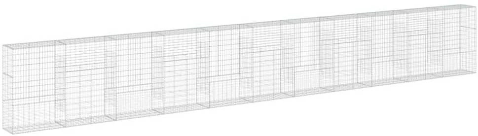 Gabiono krepšys su dangčiu, 1100x50x150cm, galvanizuota geležis