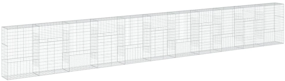 Gabiono krepšys su dangčiu, 1100x50x150cm, galvanizuota geležis
