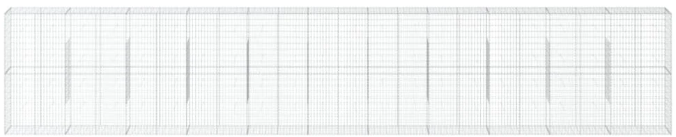 Gabiono krepšys su dangčiu, 1100x50x200cm, galvanizuota geležis