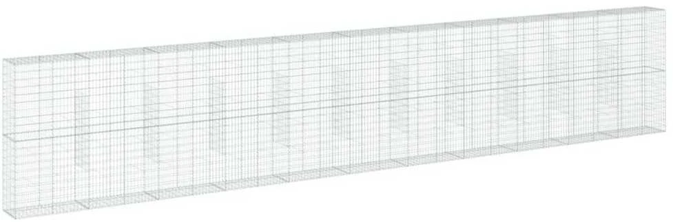 Gabiono krepšys su dangčiu, 1100x50x200cm, galvanizuota geležis