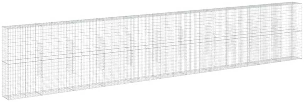 Gabiono krepšys su dangčiu, 1100x50x200cm, galvanizuota geležis