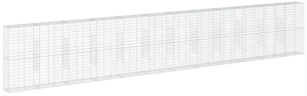 Gabiono krepšys su dangčiu, 1200x50x200cm, galvanizuota geležis