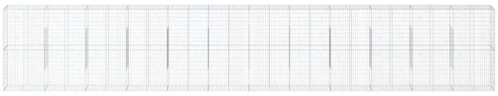 Gabiono krepšys su dangčiu, 1200x50x200cm, galvanizuota geležis