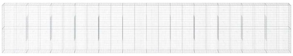 Gabiono krepšys su dangčiu, 1200x50x200cm, galvanizuota geležis