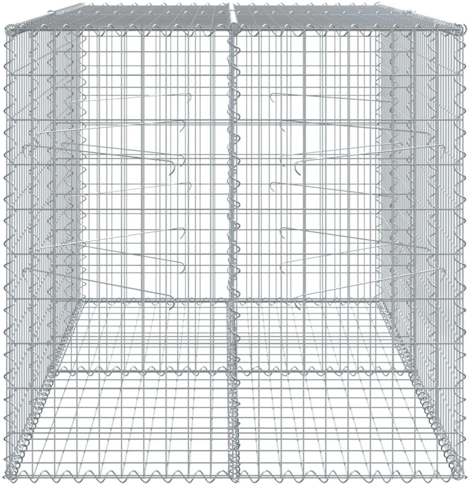 Gabiono krepšys su dangčiu, 200x100x100cm, galvanizuota geležis