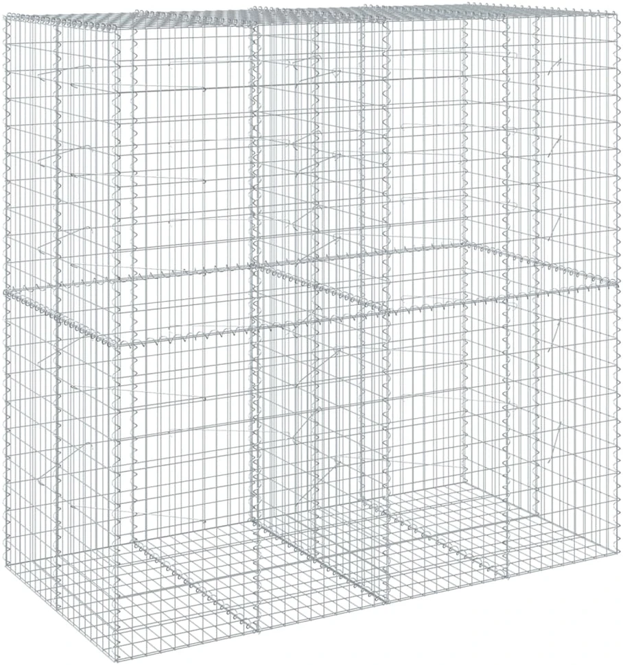 Gabiono krepšys su dangčiu, 200x100x200cm, galvanizuota geležis